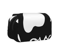 KYSANOL Dog Footprint Paw Love Double Clamshell Pen Case Portable Pencil Pouch with Zipper