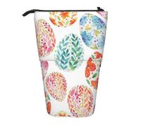 KYSANOL Easter Eggs,Telescopic Pencil Case,Stand Pencil Holder with Zipper Pencil Pouch Pen Bag