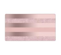 KYSANOL Elegant Rose Gold Glitter Blush Pink Stripe,Mouse Pad Large Desk Pad Computer Keyboard Mouse Mat With Non Slip Rubber Base 40 x 70 cm
