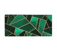 KYSANOL Emerald And Copper Lines,Mouse Pad Large Desk Pad Computer Keyboard Mouse Mat With Non Slip Rubber Base 40 x 90 cm