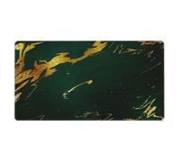 KYSANOL Emerald Deep Green Earth Tones Gold Marble,Mouse Pad Large Desk Pad Computer Keyboard Mouse Mat With Non Slip Rubber Base 40 x 70 cm