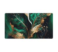 KYSANOL Emerald Green Marble,Mouse Pad Large Desk Pad Computer Keyboard Mouse Mat With Non Slip Rubber Base 40 x 70 cm