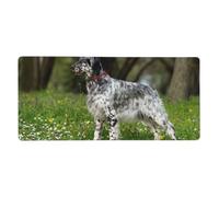 KYSANOL English Setter Lawn Pets Dogs English Setter,Mouse Pad Large Desk Pad Computer Keyboard Mouse Mat With Non Slip Rubber Base 40 x 90 cm