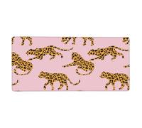 KYSANOL Exotic Silhouettes Leopards Print,Mouse Pad Large Desk Pad Computer Keyboard Mouse Mat With Non Slip Rubber Base 40 x 90 cm