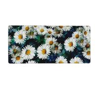 KYSANOL Fashion Daisy,Mouse Pad Large Desk Pad Computer Keyboard Mouse Mat With Non Slip Rubber Base 40 x 90 cm