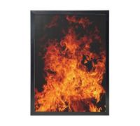 KYSANOL Fire Burn Design Pattern, Wall Art Prints Black Frame Decorative Painting Wall Hanging For Home 30 x 40 cm