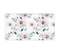 KYSANOL Floral Pattern Pink Peony Flowers,Mouse Pad Large Desk Pad Computer Keyboard Mouse Mat With Non Slip Rubber Base 40 x 70 cm