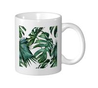 KYSANOL Flourishing Palm Leaves, Ceramic Cup Ceramics Mug Tea Cup Coffee Mugs 330 ml