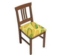 KYSANOL Fresh Ripe Corn Cobs, Chair Cushion Covers, Seat Protector Dining Chair Slipcover Seat Cover for Chairs 2pcs