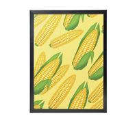 KYSANOL Fresh Ripe Corn Cobs, Wall Art Prints Black Frame Decorative Painting Wall Hanging For Home 30 x 40 cm