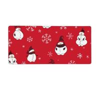 KYSANOL Funny Christmas Snowmen And Snowflakes,Mouse Pad Large Desk Pad Computer Keyboard Mouse Mat With Non Slip Rubber Base 40 x 90 cm