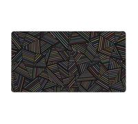 KYSANOL Geometric Linear Rainbow 3D Printed,Mouse Pad Large Desk Pad Computer Keyboard Mouse Mat With Non Slip Rubber Base 40 x 70 cm