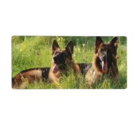 KYSANOL German Shepherd Dog Pattern,Mouse Pad Large Desk Pad Computer Keyboard Mouse Mat With Non Slip Rubber Base 40 x 90 cm