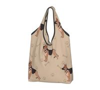 KYSANOL German Shepherd Foot Prints,Shopping Bags Reusable Grocery Bags Foldable Tote Bags Large Capacity Carry Bag