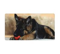 KYSANOL German Shepherd,Mouse Pad Large Desk Pad Computer Keyboard Mouse Mat With Non Slip Rubber Base 40 x 70 cm