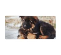 KYSANOL German Shepherd Puppy,Mouse Pad Large Desk Pad Computer Keyboard Mouse Mat With Non Slip Rubber Base 40 x 90 cm