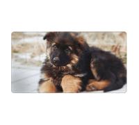 KYSANOL German Shepherd Puppy,Mouse Pad Large Desk Pad Computer Keyboard Mouse Mat With Non Slip Rubber Base 40 x 70 cm