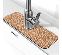 KYSANOL Giraffe Animal,Kitchen Faucet Suction Pad, Sink Splash Guard Faucet Mat, Drying Mat For Bathroom Counter 38 x 14 cm