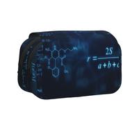 KYSANOL Glowing Mathematical Physics Chemistry Formulas Double Clamshell Pen Case Portable Pencil Pouch with Zipper