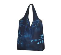 KYSANOL Glowing Mathematical Physics Chemistry Formulas,Shopping Bags Reusable Grocery Bags Foldable Tote Bags Large Capacity Carry Bag