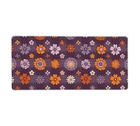 KYSANOL Groovy Daisy Flowers,Mouse Pad Large Desk Pad Computer Keyboard Mouse Mat With Non Slip Rubber Base 40 x 90 cm