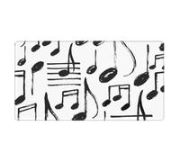 KYSANOL Hand Sketch Musical Notes,Mouse Pad Large Desk Pad Computer Keyboard Mouse Mat With Non Slip Rubber Base 40 x 70 cm