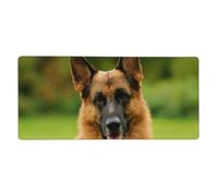 KYSANOL Happy German Shepherd Printed,Mouse Pad Large Desk Pad Computer Keyboard Mouse Mat With Non Slip Rubber Base 40 x 90 cm