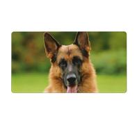 KYSANOL Happy German Shepherd Printed,Mouse Pad Large Desk Pad Computer Keyboard Mouse Mat With Non Slip Rubber Base 40 x 70 cm