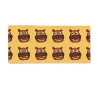 KYSANOL Happy Hippo,Mouse Pad Large Desk Pad Computer Keyboard Mouse Mat With Non Slip Rubber Base 40 x 90 cm