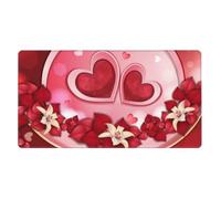 KYSANOL Happy Valentine's Day,Mouse Pad Large Desk Pad Computer Keyboard Mouse Mat With Non Slip Rubber Base 40 x 70 cm
