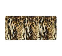 KYSANOL Leopard Lion Tiger Skin Fur Brindle,Mouse Pad Large Desk Pad Computer Keyboard Mouse Mat With Non Slip Rubber Base 40 x 90 cm