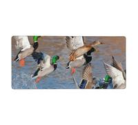 KYSANOL Mallards Duck Hunting Mallard Ducks,Mouse Pad Large Desk Pad Computer Keyboard Mouse Mat With Non Slip Rubber Base 40 x 90 cm