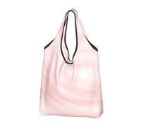 KYSANOL Marble Pattern White And Pink Marble,Shopping Bags Reusable Grocery Bags Foldable Tote Bags Large Capacity Carry Bag
