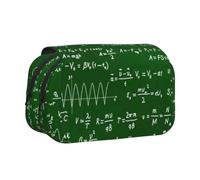 KYSANOL Math Equations Formulas Double Clamshell Pen Case Portable Pencil Pouch with Zipper