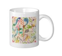 KYSANOL Mix Match Retro Musical Note Music, Ceramic Cup Ceramics Mug Tea Cup Coffee Mugs 330 ml