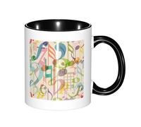 KYSANOL Mix Match Retro Musical Note Music, Ceramics Mug Tea Cup Coffee Mugs Ceramic Cup 330 ml