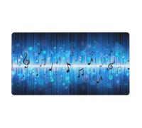 KYSANOL Music Notes With Clef,Mouse Pad Large Desk Pad Computer Keyboard Mouse Mat With Non Slip Rubber Base 40 x 70 cm