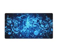 KYSANOL Music Notes With Clef,Mouse Pad Large Desk Pad Computer Keyboard Mouse Mat With Non Slip Rubber Base 40 x 70 cm