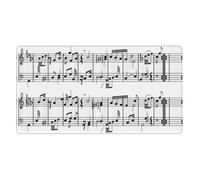 KYSANOL Musical Notes On The Clef,Mouse Pad Large Desk Pad Computer Keyboard Mouse Mat With Non Slip Rubber Base 40 x 70 cm