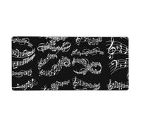 KYSANOL Notes Music Melody,Mouse Pad Large Desk Pad Computer Keyboard Mouse Mat With Non Slip Rubber Base 40 x 90 cm