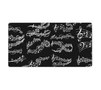 KYSANOL Notes Music Melody,Mouse Pad Large Desk Pad Computer Keyboard Mouse Mat With Non Slip Rubber Base 40 x 70 cm