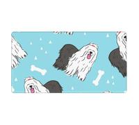 KYSANOL Old English Sheepdog Pattern,Mouse Pad Large Desk Pad Computer Keyboard Mouse Mat With Non Slip Rubber Base 40 x 70 cm
