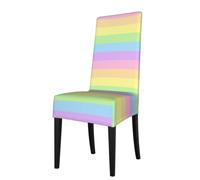 KYSANOL Pastel Rainbow Striped,Chair Covers Seat Protector Stretch Dining Chair Slipcover Seat Cover for Chairs