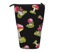 KYSANOL Pattern of Red Fly Agaric,Telescopic Pencil Case,Stand Pencil Holder with Zipper Pencil Pouch Pen Bag