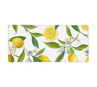 KYSANOL Patterned Exotic Lemon Tree Branches Yummy Delicious,Mouse Pad Large Desk Pad Computer Keyboard Mouse Mat With Non Slip Rubber Base 40 x 90 cm