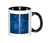 KYSANOL Programmer Binary Code Blue, Ceramics Mug Tea Cup Coffee Mugs Ceramic Cup 330 ml