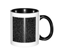KYSANOL Programmer Code Black Black, Ceramics Mug Tea Cup Coffee Mugs Ceramic Cup 330 ml