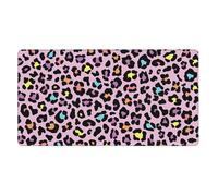 KYSANOL Purple Leopard Cheetah Print,Mouse Pad Large Desk Pad Computer Keyboard Mouse Mat With Non Slip Rubber Base 40 x 70 cm