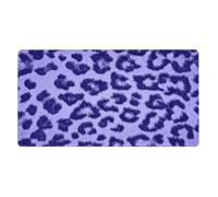 KYSANOL Purple Leopard Print Skin Fur,Mouse Pad Large Desk Pad Computer Keyboard Mouse Mat With Non Slip Rubber Base 40 x 70 cm