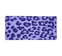 KYSANOL Purple Leopard Print Skin Fur,Mouse Pad Large Desk Pad Computer Keyboard Mouse Mat With Non Slip Rubber Base 40 x 90 cm